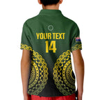 Custom Avaiki Cook Islands Rugby Kid Polo Shirt Kuki Airani Tatau Black - Aussie Hoodie