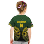 Custom Avaiki Cook Islands Rugby Kid T Shirt Kuki Airani Tatau Black - Aussie Hoodie