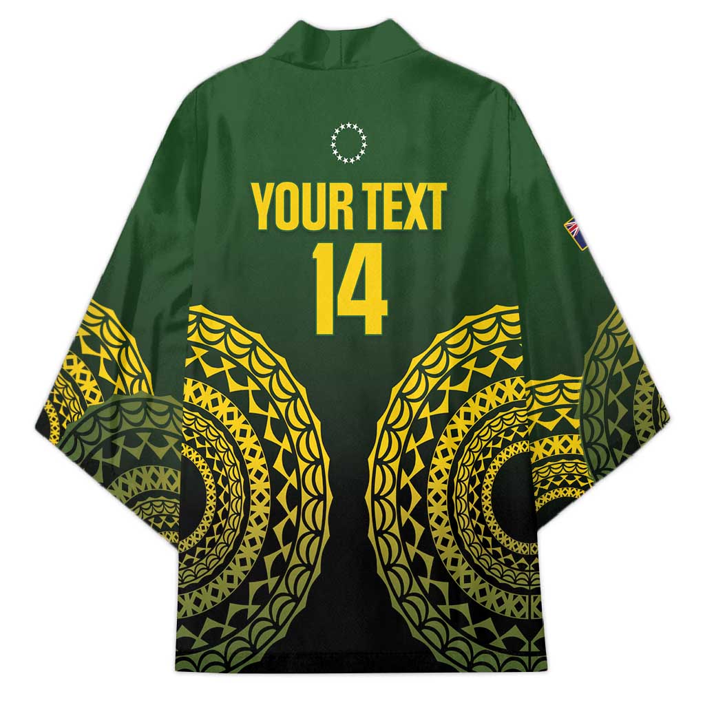 Custom Avaiki Cook Islands Rugby Kimono Kuki Airani Tatau Black - Aussie Hoodie