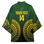 Custom Avaiki Cook Islands Rugby Kimono Kuki Airani Tatau Black - Aussie Hoodie
