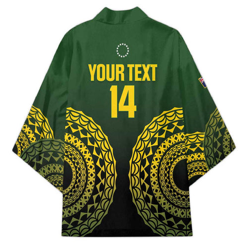 Custom Avaiki Cook Islands Rugby Kimono Kuki Airani Tatau Black - Aussie Hoodie