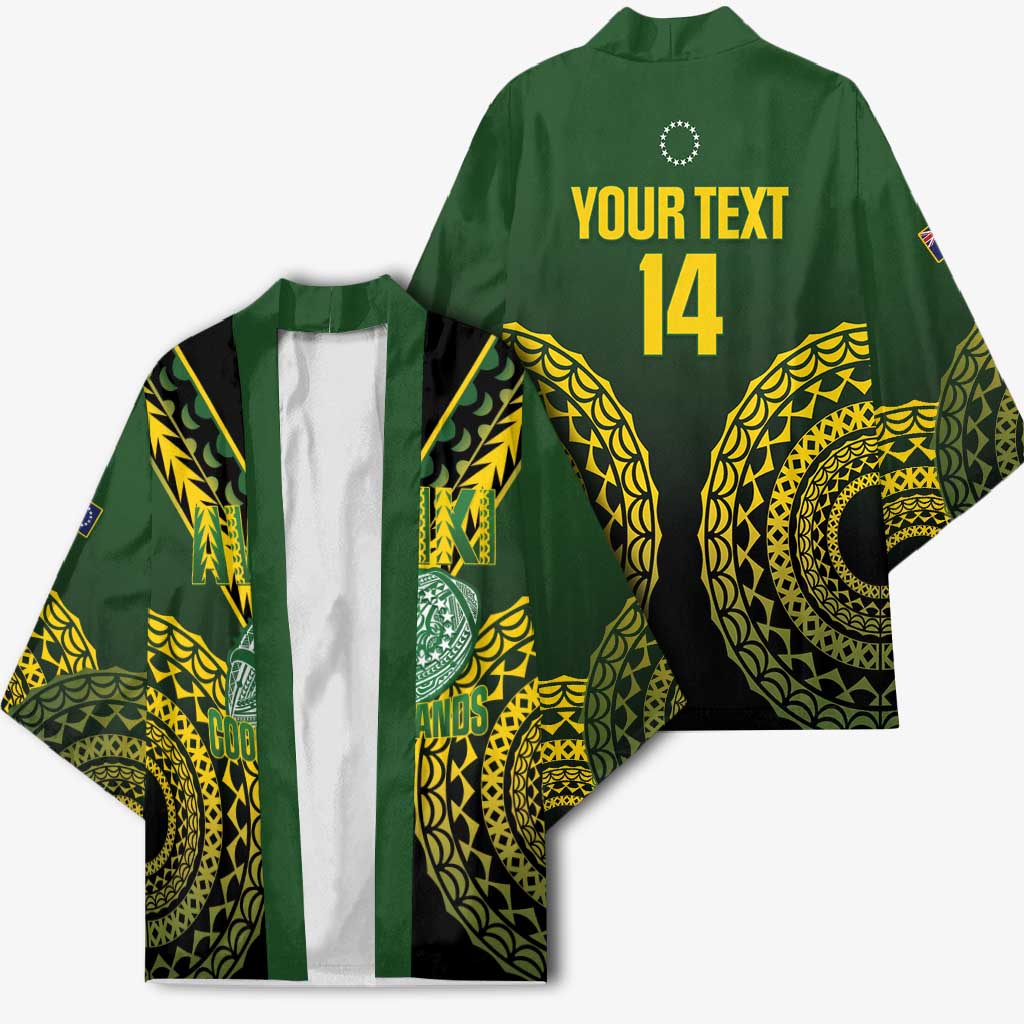 Custom Avaiki Cook Islands Rugby Kimono Kuki Airani Tatau Black - Aussie Hoodie