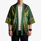 Custom Avaiki Cook Islands Rugby Kimono Kuki Airani Tatau Black - Aussie Hoodie