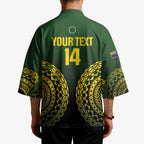 Custom Avaiki Cook Islands Rugby Kimono Kuki Airani Tatau Black - Aussie Hoodie