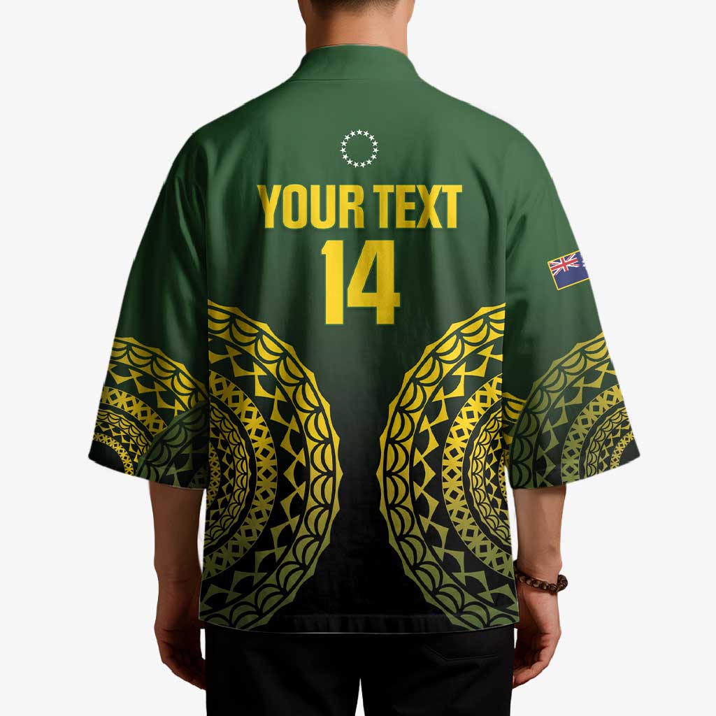 Custom Avaiki Cook Islands Rugby Kimono Kuki Airani Tatau Black - Aussie Hoodie