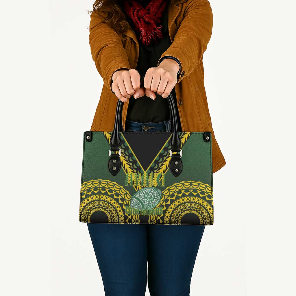 Avaiki Cook Islands Rugby Leather Bag Kuki Airani Tatau Black - Aussie Hoodie