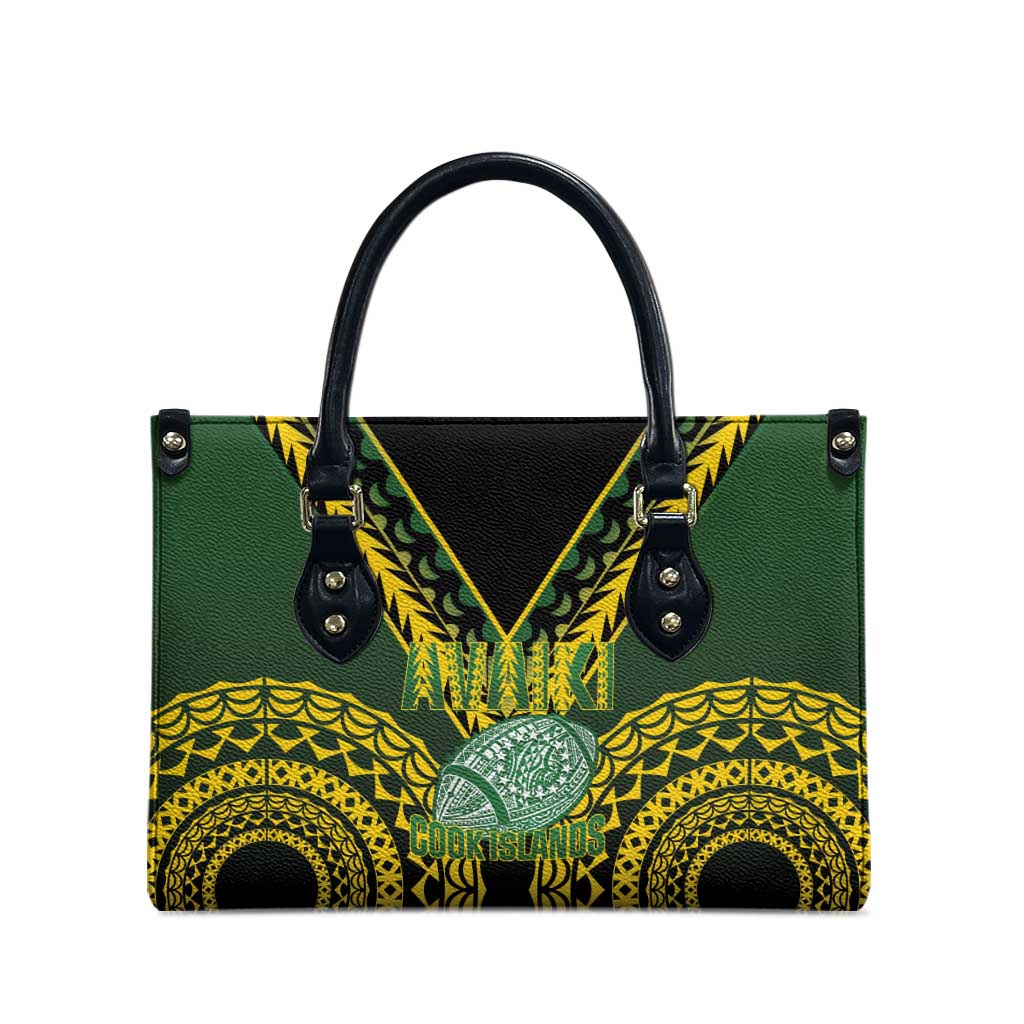 Avaiki Cook Islands Rugby Leather Bag Kuki Airani Tatau Black - Aussie Hoodie