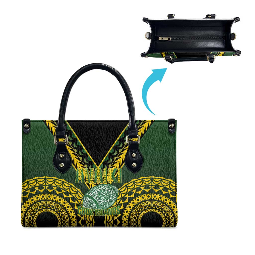 Avaiki Cook Islands Rugby Leather Bag Kuki Airani Tatau Black - Aussie Hoodie