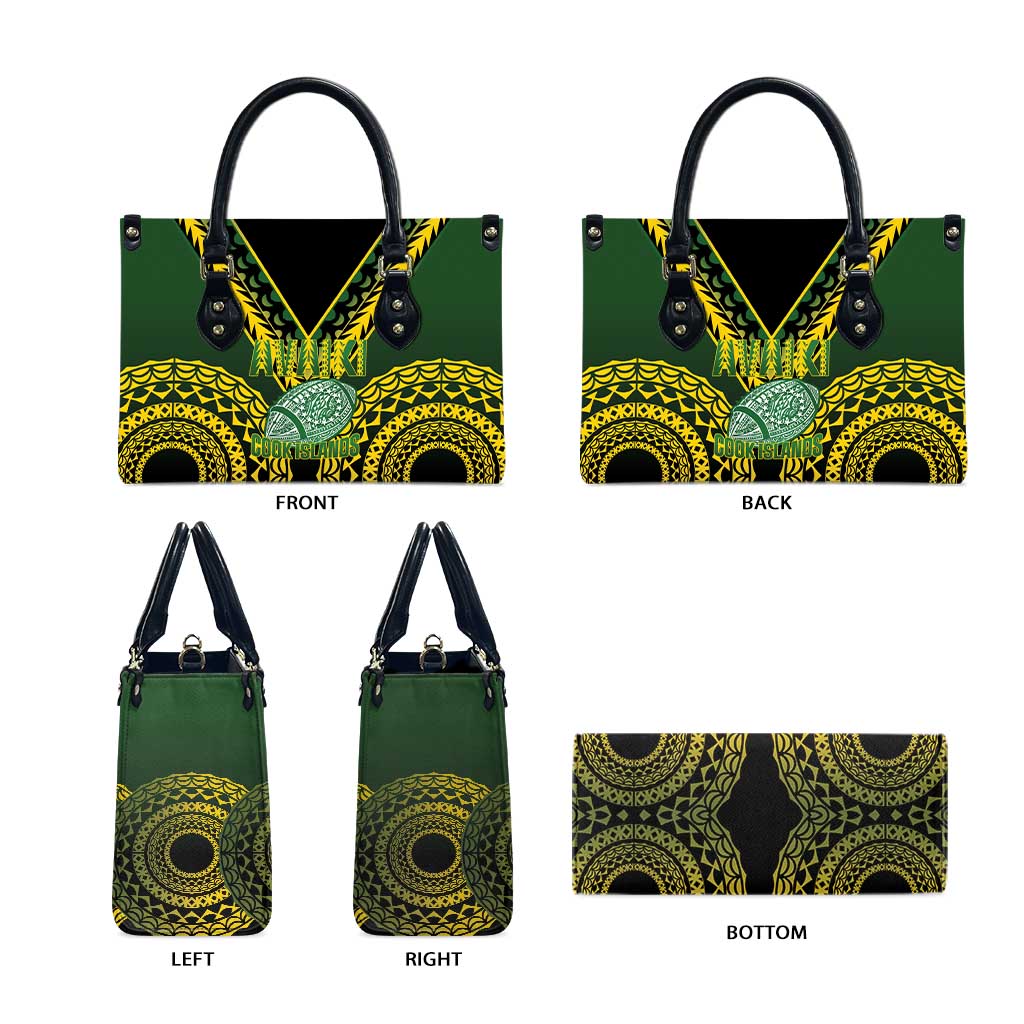Avaiki Cook Islands Rugby Leather Bag Kuki Airani Tatau Black - Aussie Hoodie