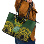 Avaiki Cook Islands Rugby Leather Tote Bag Kuki Airani Tatau Black - Aussie Hoodie