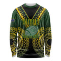 Custom Avaiki Cook Islands Rugby Long Sleeve Shirt Kuki Airani Tatau Black - Aussie Hoodie