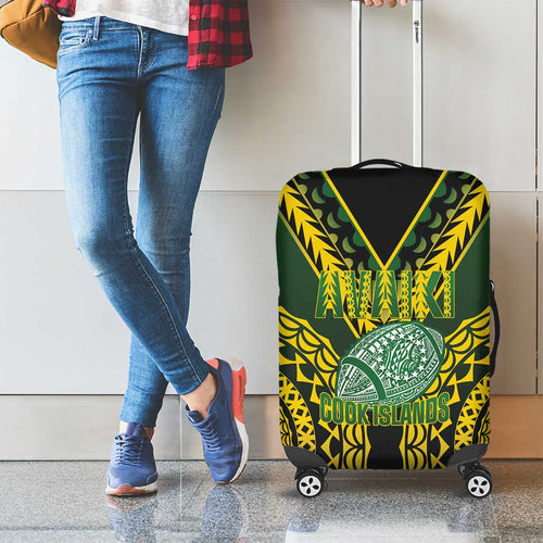 Avaiki Cook Islands Rugby Luggage Cover Kuki Airani Tatau Black - Aussie Hoodie