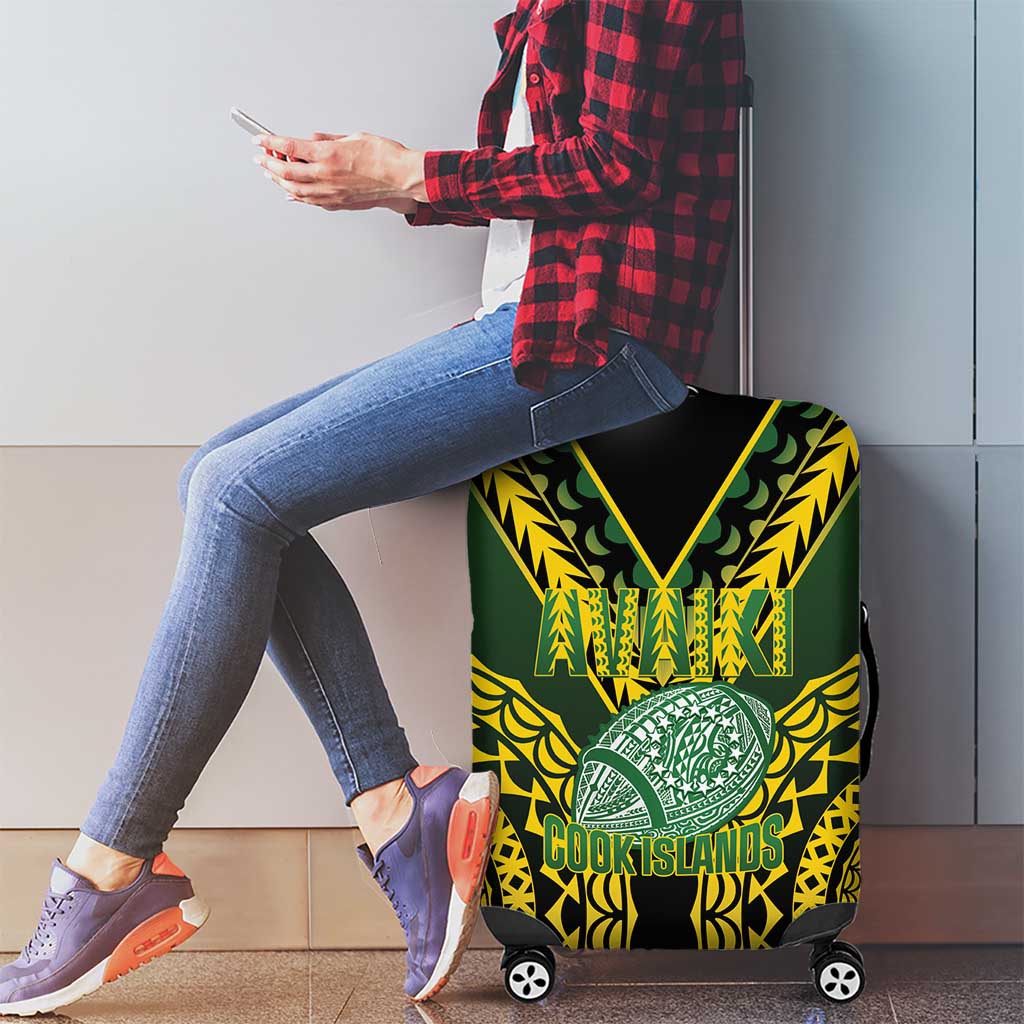 Avaiki Cook Islands Rugby Luggage Cover Kuki Airani Tatau Black - Aussie Hoodie