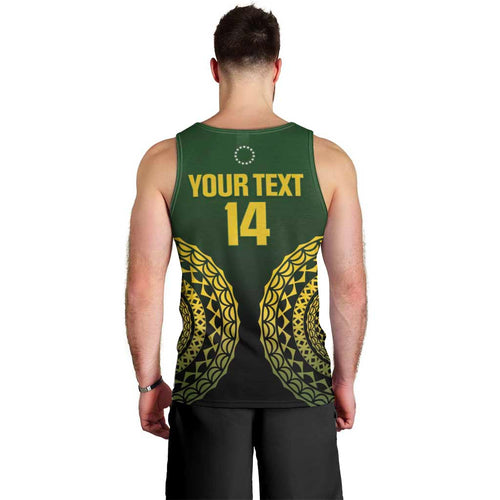 Custom Avaiki Cook Islands Rugby Men Tank Top Kuki Airani Tatau Black - Aussie Hoodie