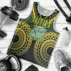 Custom Avaiki Cook Islands Rugby Men Tank Top Kuki Airani Tatau Black - Aussie Hoodie