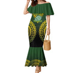 Custom Avaiki Cook Islands Rugby Mermaid Dress Kuki Airani Tatau Black - Aussie Hoodie