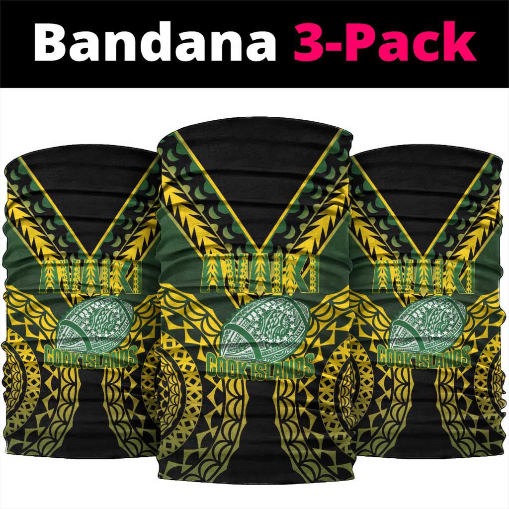 Avaiki Cook Islands Rugby Neck Gaiter Kuki Airani Tatau Black - Aussie Hoodie