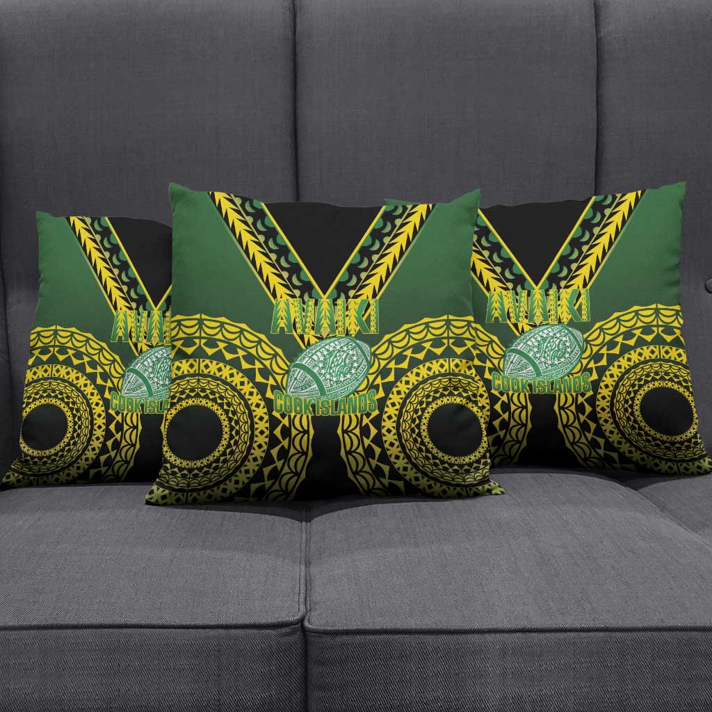 Avaiki Cook Islands Rugby Pillow Cover Kuki Airani Tatau Black - Aussie Hoodie