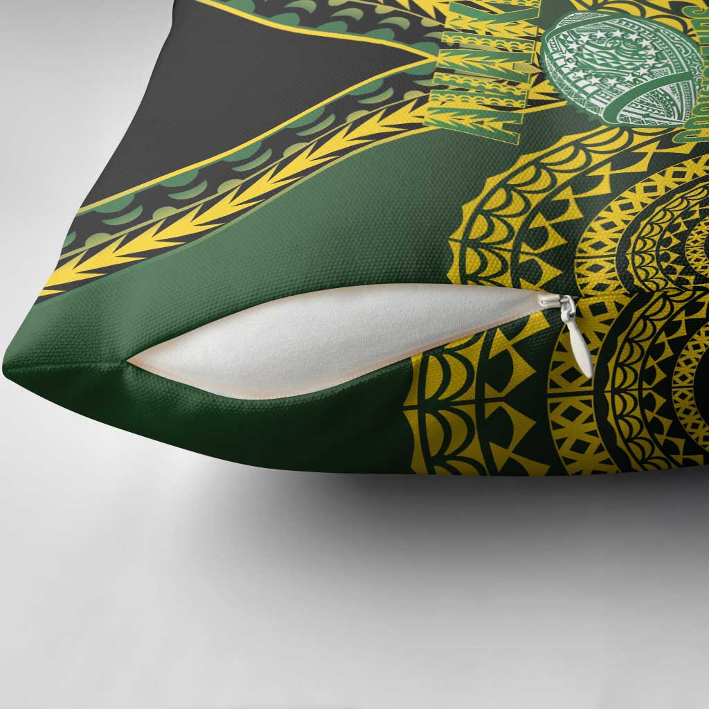 Avaiki Cook Islands Rugby Pillow Cover Kuki Airani Tatau Black - Aussie Hoodie