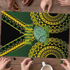 Avaiki Cook Islands Rugby Puzzle Kuki Airani Tatau Black - Aussie Hoodie