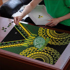 Avaiki Cook Islands Rugby Puzzle Kuki Airani Tatau Black - Aussie Hoodie