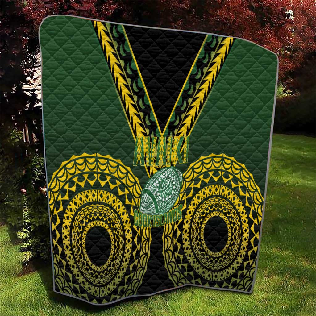 Avaiki Cook Islands Rugby Quilt Kuki Airani Tatau Black - Aussie Hoodie