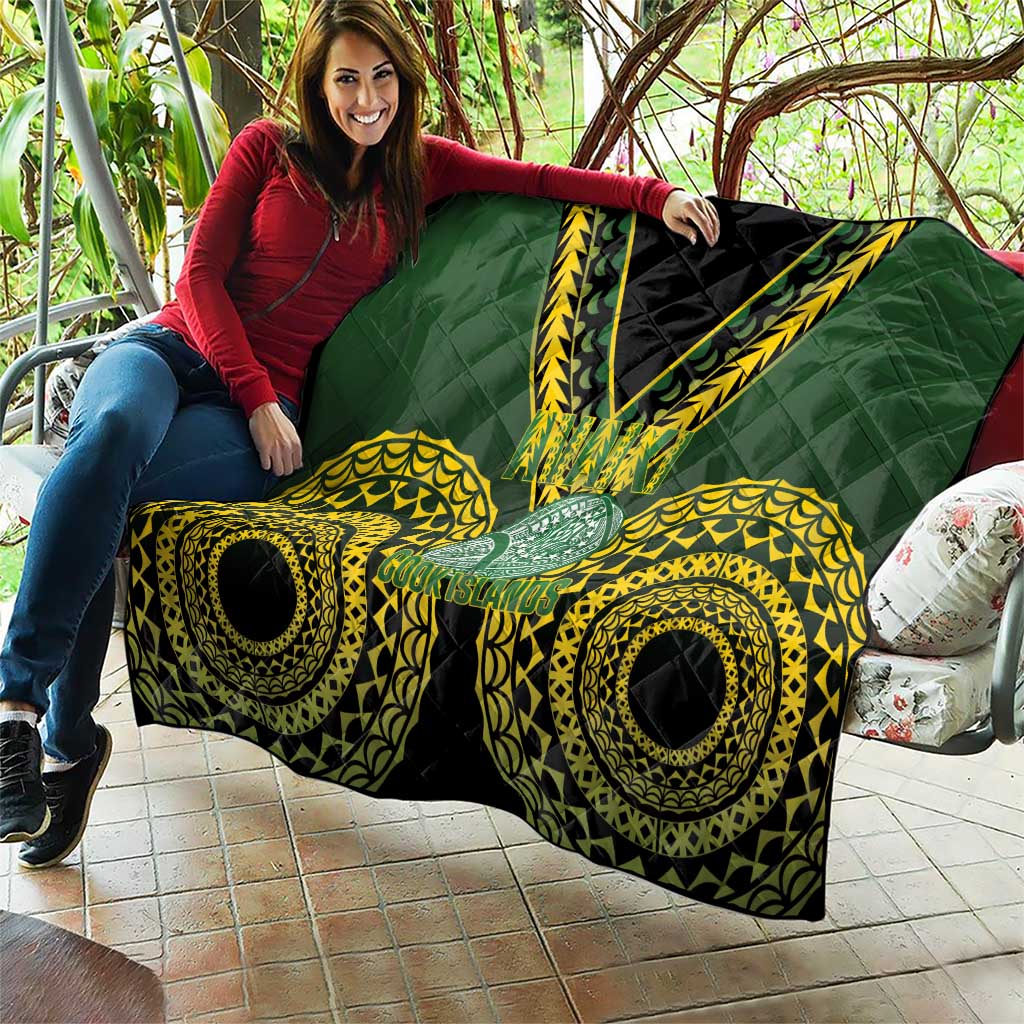 Avaiki Cook Islands Rugby Quilt Kuki Airani Tatau Black - Aussie Hoodie