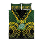 Avaiki Cook Islands Rugby Quilt Bed Set Kuki Airani Tatau Black - Aussie Hoodie