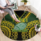 Avaiki Cook Islands Rugby Round Carpet Kuki Airani Tatau Black - Aussie Hoodie
