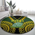 Avaiki Cook Islands Rugby Round Carpet Kuki Airani Tatau Black - Aussie Hoodie