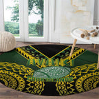 Avaiki Cook Islands Rugby Round Carpet Kuki Airani Tatau Black - Aussie Hoodie