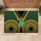 Avaiki Cook Islands Rugby Rubber Doormat Kuki Airani Tatau Black - Aussie Hoodie