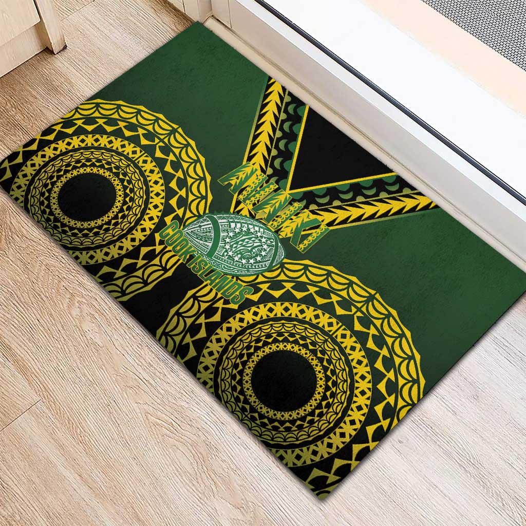 Avaiki Cook Islands Rugby Rubber Doormat Kuki Airani Tatau Black - Aussie Hoodie