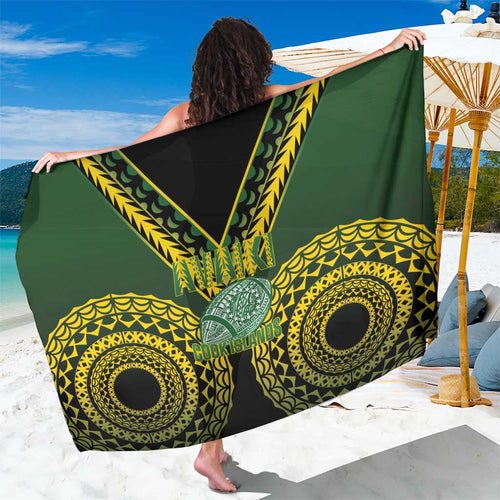 Avaiki Cook Islands Rugby Sarong Kuki Airani Tatau Black - Aussie Hoodie