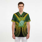 Custom Avaiki Cook Islands Rugby Scrub Top Kuki Airani Tatau Black - Aussie Hoodie
