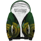 Custom Avaiki Cook Islands Rugby Sherpa Hoodie Kuki Airani Tatau Black - Aussie Hoodie
