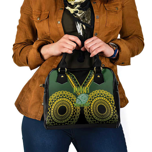 Avaiki Cook Islands Rugby Shoulder Handbag Kuki Airani Tatau Black - Aussie Hoodie