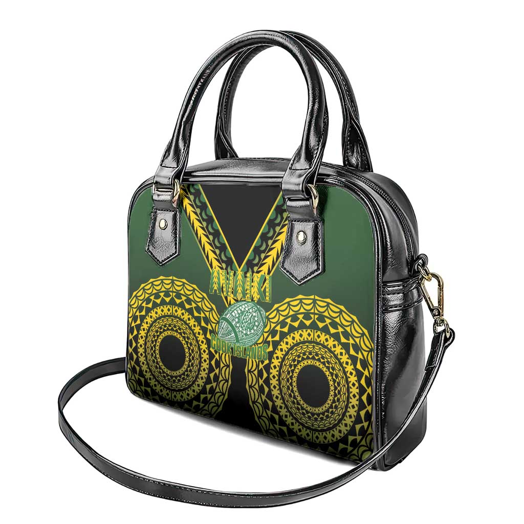 Avaiki Cook Islands Rugby Shoulder Handbag Kuki Airani Tatau Black - Aussie Hoodie