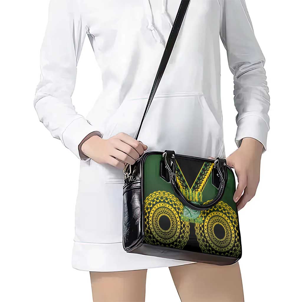 Avaiki Cook Islands Rugby Shoulder Handbag Kuki Airani Tatau Black - Aussie Hoodie