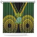 Avaiki Cook Islands Rugby Shower Curtain Kuki Airani Tatau Black - Aussie Hoodie