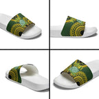 Avaiki Cook Islands Rugby Slide Sandals Kuki Airani Tatau Black - Aussie Hoodie