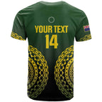 Custom Avaiki Cook Islands Rugby T Shirt Kuki Airani Tatau Black - Aussie Hoodie