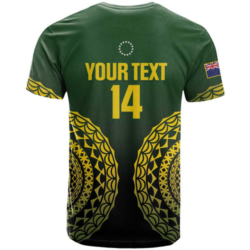 Custom Avaiki Cook Islands Rugby T Shirt Kuki Airani Tatau Black - Aussie Hoodie
