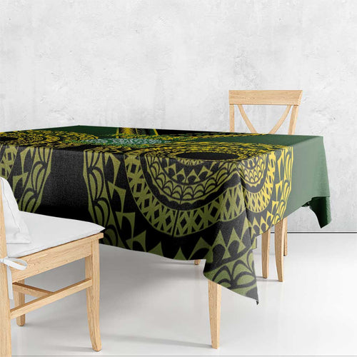 Avaiki Cook Islands Rugby Tablecloth Kuki Airani Tatau Black - Aussie Hoodie