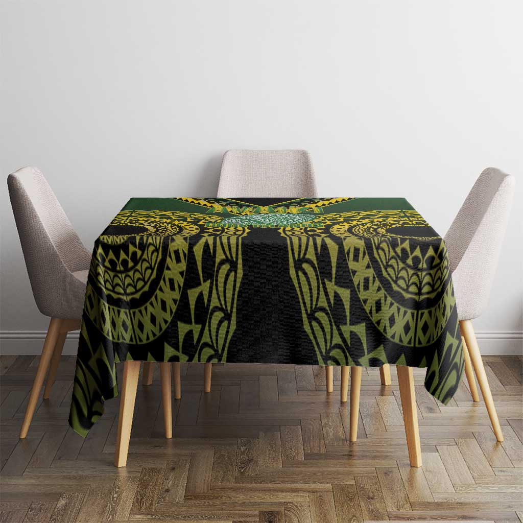 Avaiki Cook Islands Rugby Tablecloth Kuki Airani Tatau Black - Aussie Hoodie