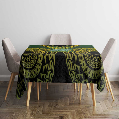 Avaiki Cook Islands Rugby Tablecloth Kuki Airani Tatau Black - Aussie Hoodie
