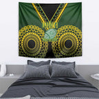 Avaiki Cook Islands Rugby Tapestry Kuki Airani Tatau Black - Aussie Hoodie