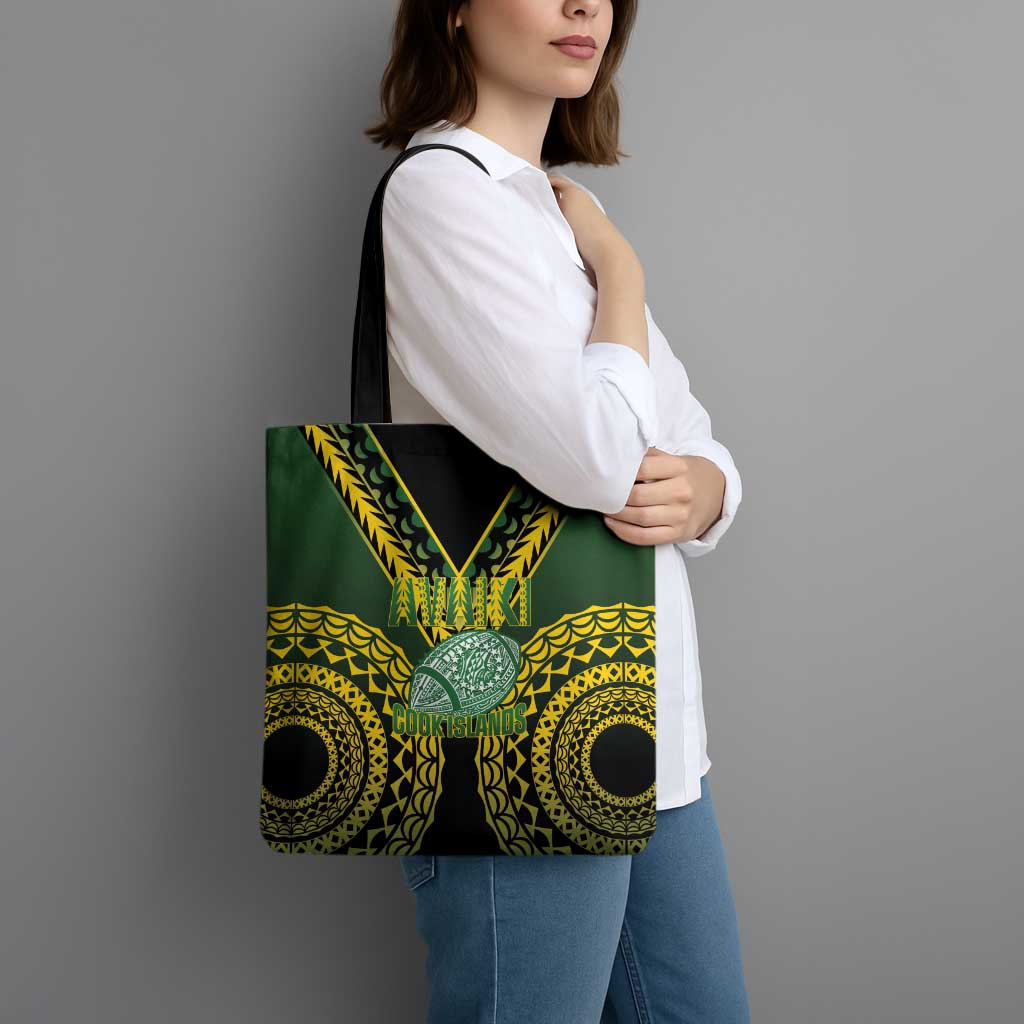 Avaiki Cook Islands Rugby Tote Bag Kuki Airani Tatau Black - Aussie Hoodie