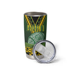 Custom Avaiki Cook Islands Rugby Tumbler Cup Kuki Airani Tatau Black - Aussie Hoodie