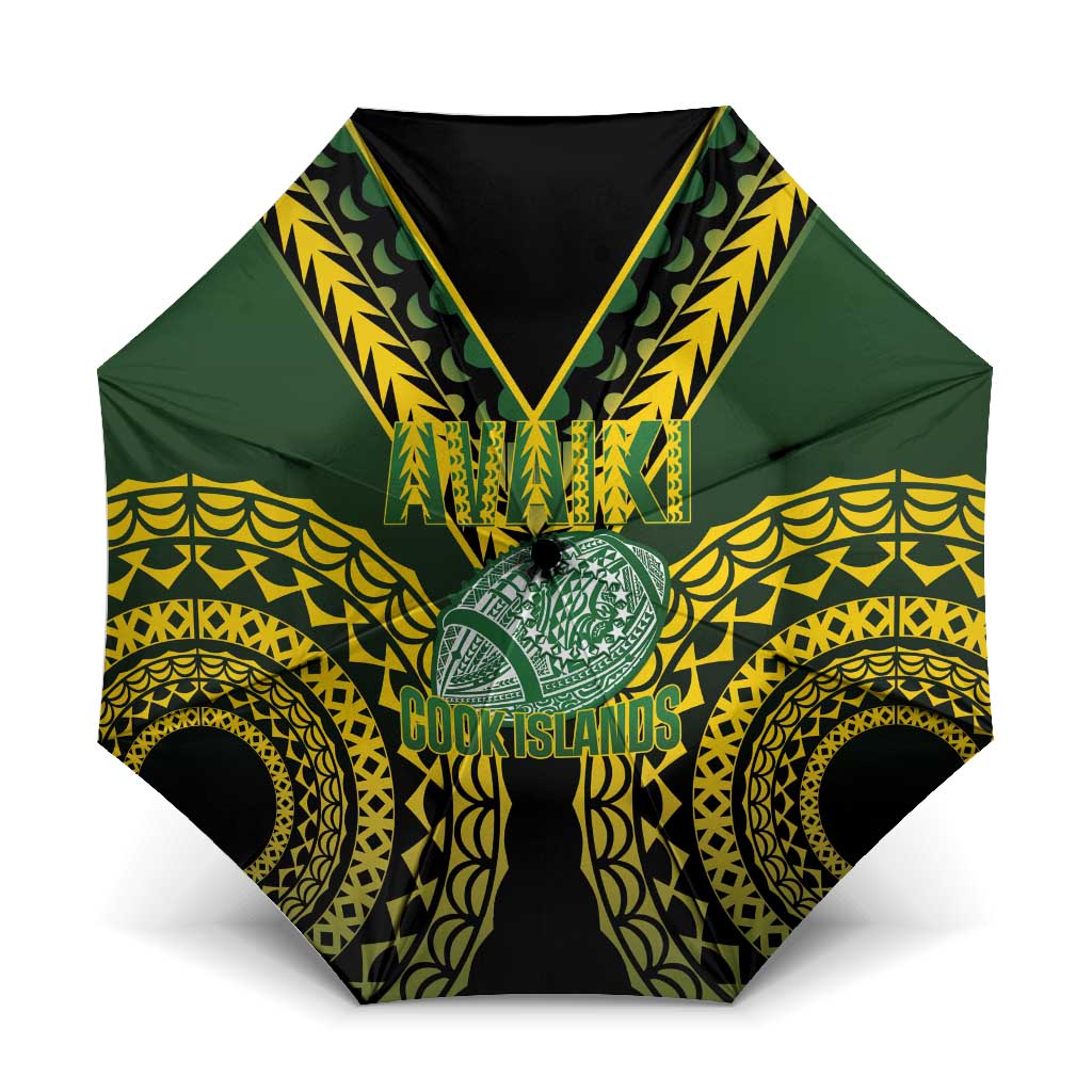 Avaiki Cook Islands Rugby Umbrella Kuki Airani Tatau Black - Aussie Hoodie